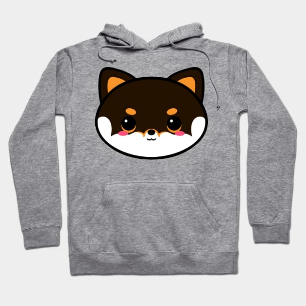 Cute Black Shiba Inu Hoodie by alien3287